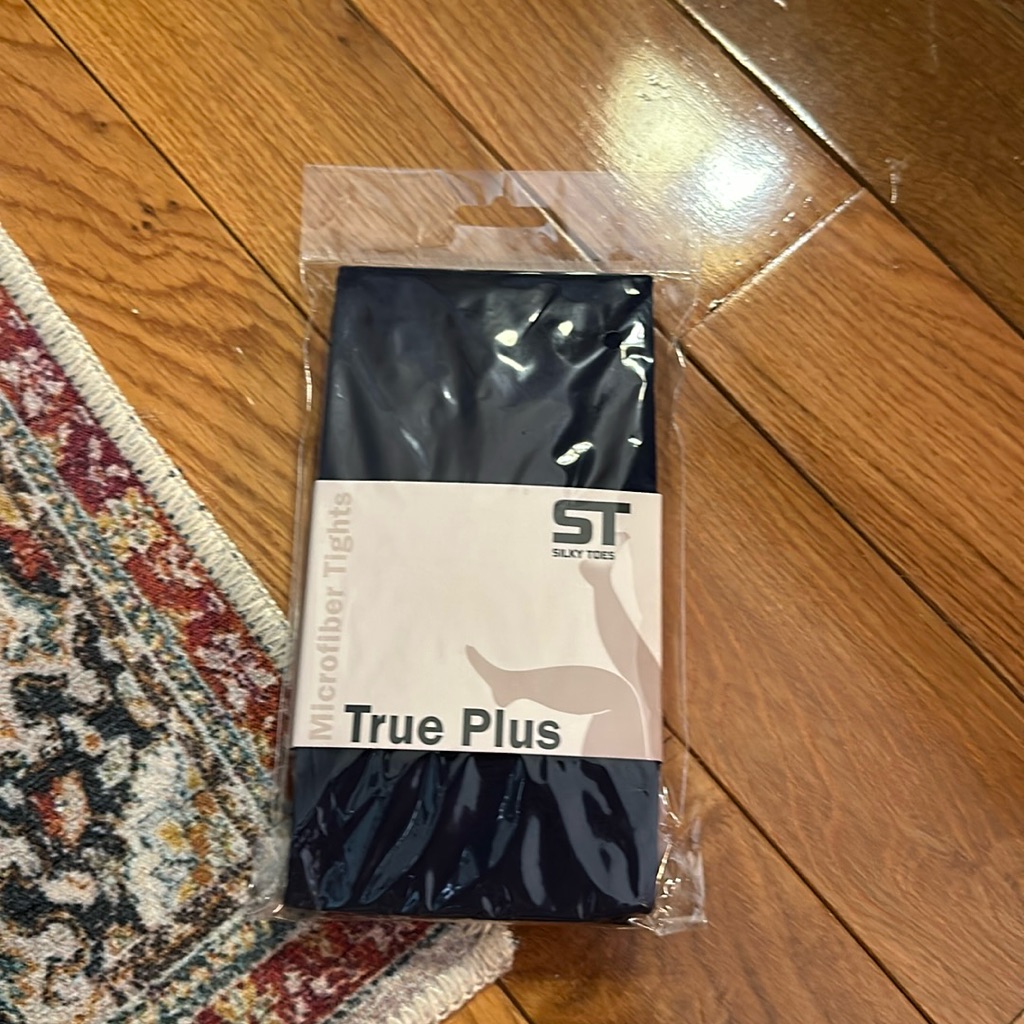 Navy Blue Plus Size Microfiber Tights